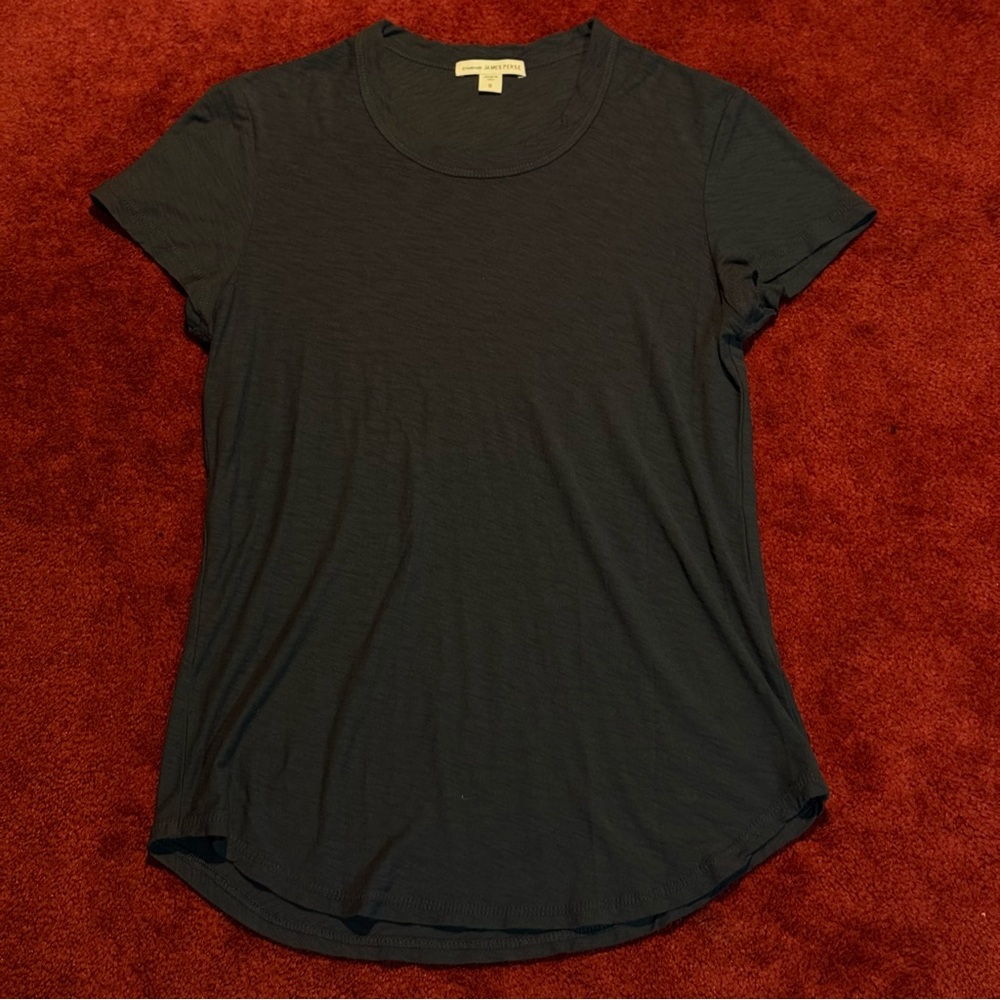 James Perse Standard Charcoal Blue Short Sleeve Tee